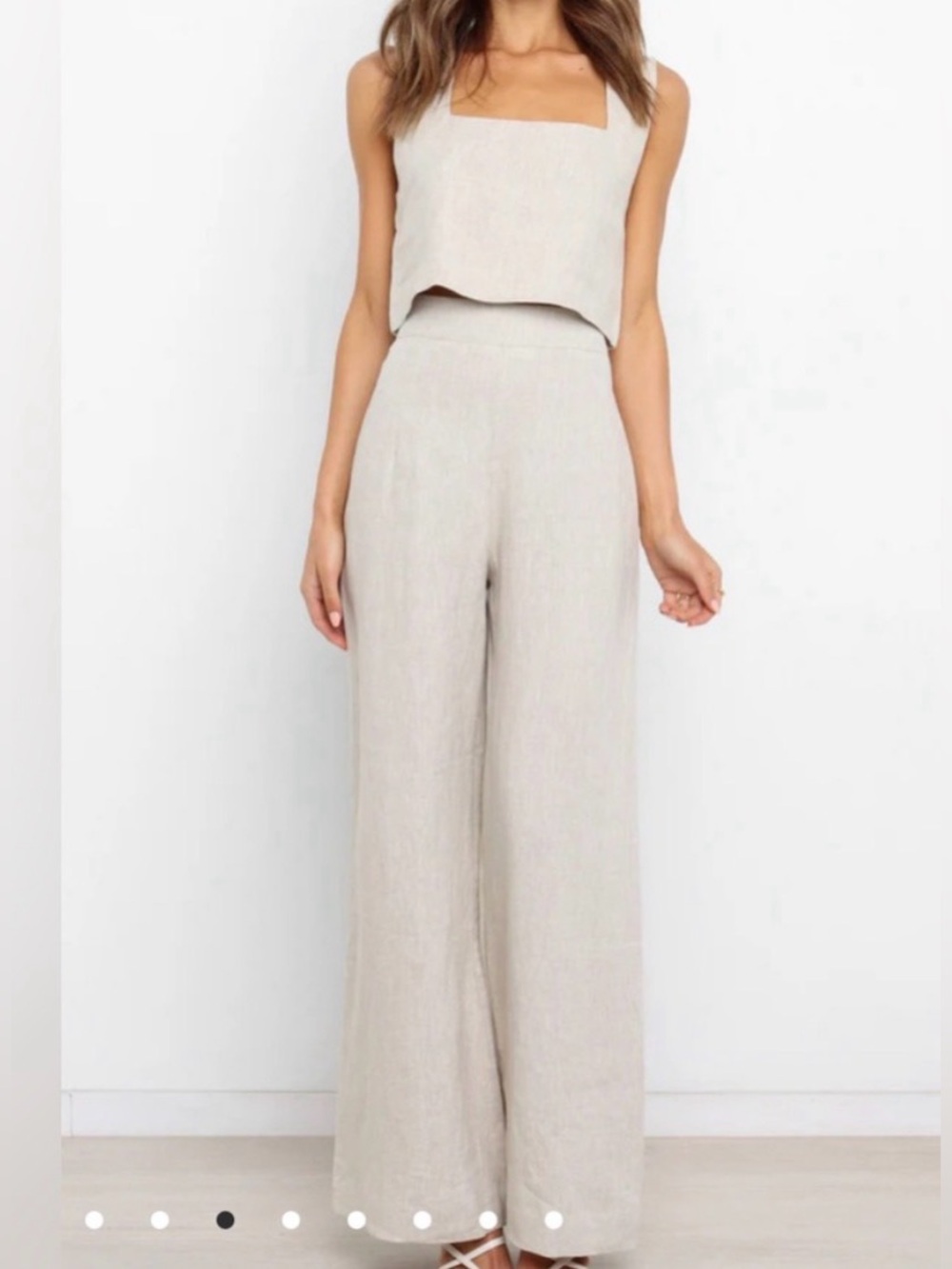 Petal & Pup Wide-Leg Pants in Light Taupe